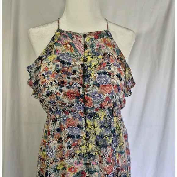 Anthropologie Meadow & Rue Allerton Floral Multicolor Maxi Dress Small - Picture 3 of 7